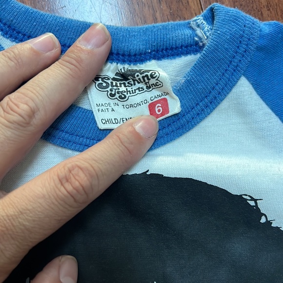 RARE vintage 70s Michael Jackson baseball raglan tee THRILLER size 6T - Picture 3 of 5